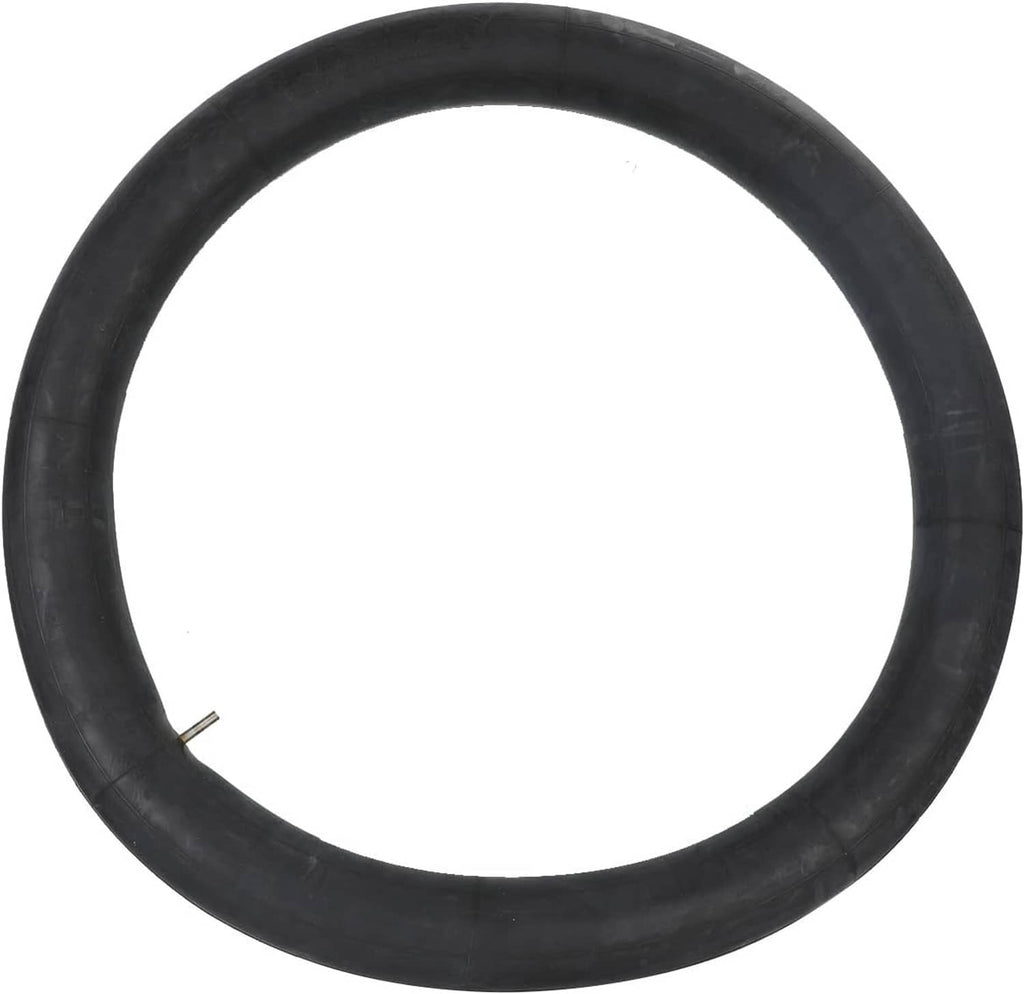 Black 2.75-21 front tire inner tube loop, no valve hardware visible