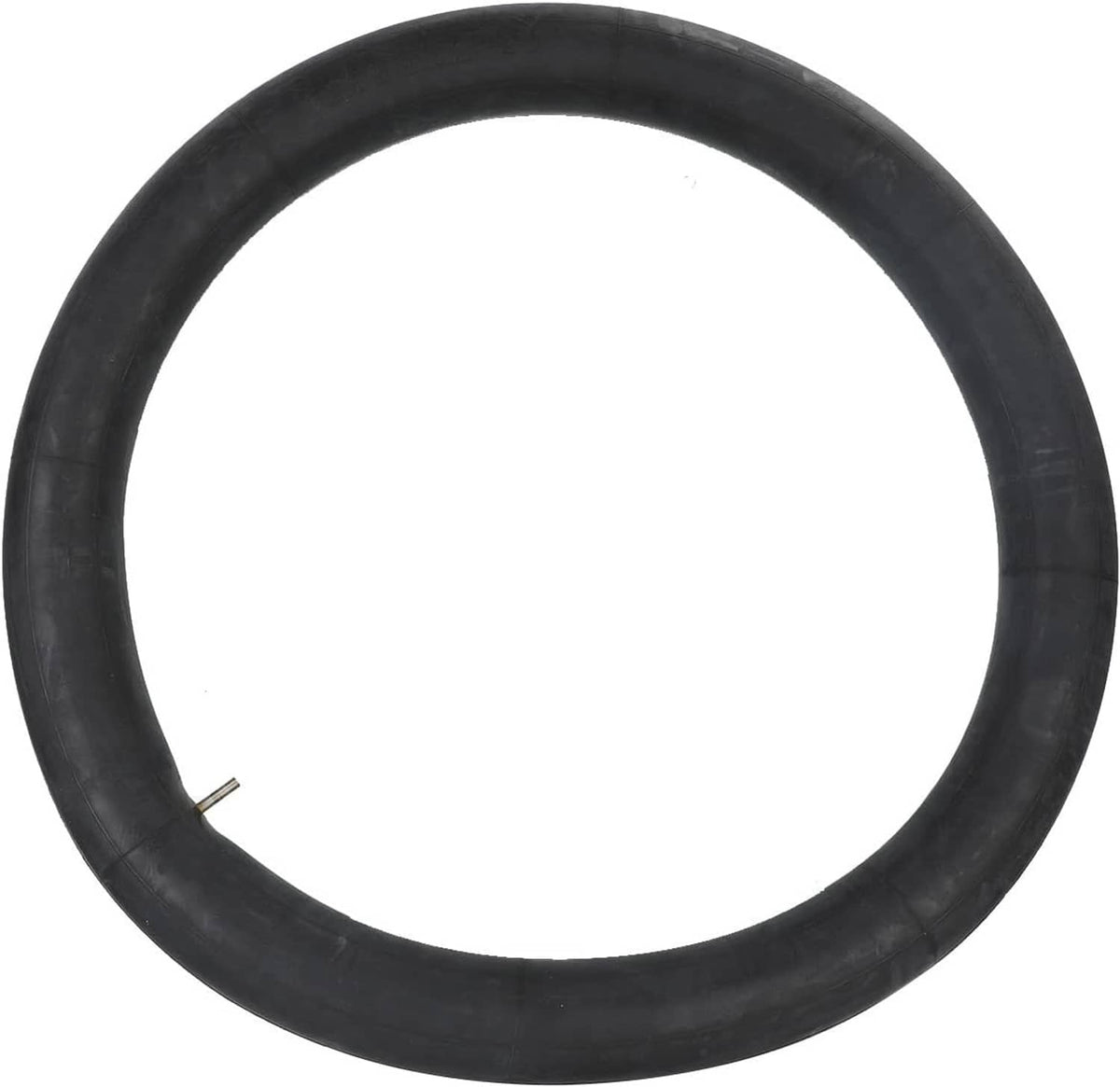 Black 2.75-21 front tire inner tube loop, no valve hardware visible