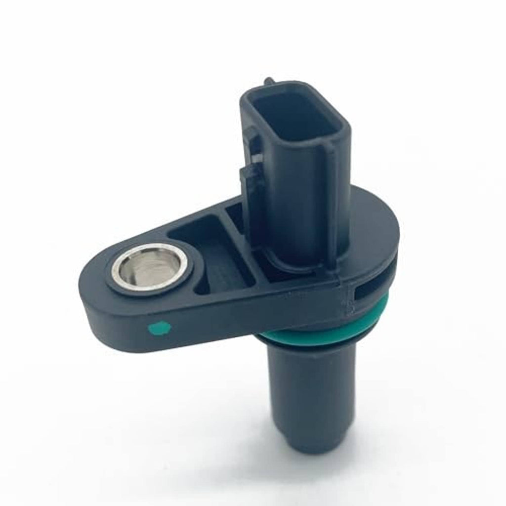 Crankshaft position sensor, dark plastic housing with green seal and metal insert