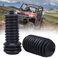 Black steering rack pinion boot, accordion-style rubber bellows with circular opening