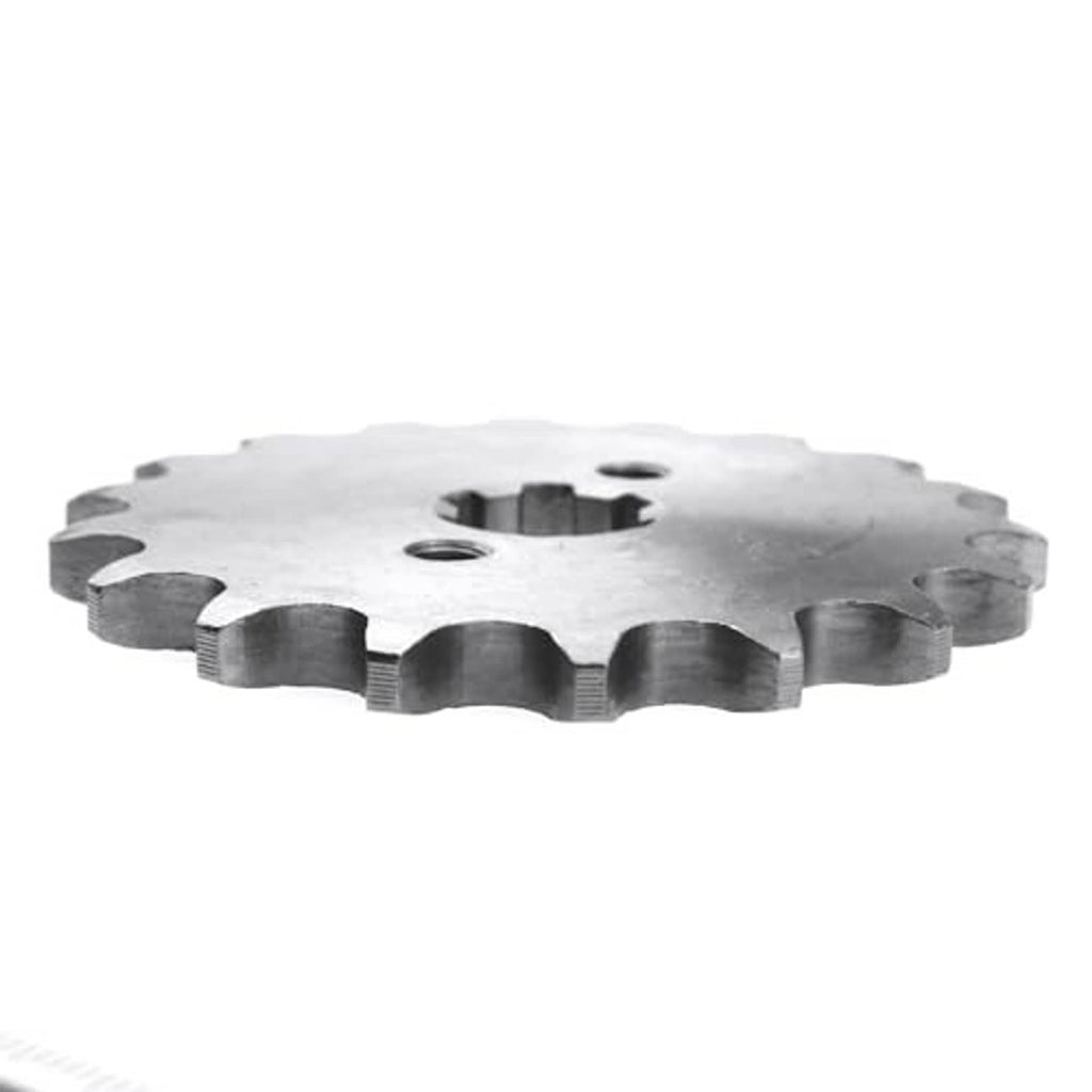 Silver steel motorcycle engine sprocket with 420 chain teeth, front drive 2-pack