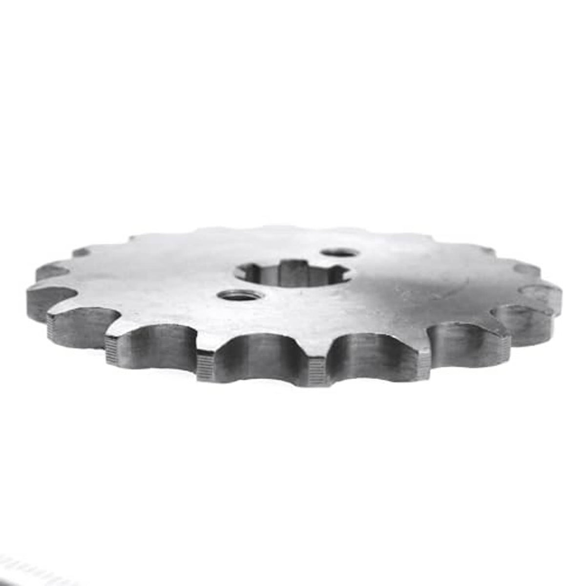 Silver steel motorcycle engine sprocket with 420 chain teeth, front drive 2-pack