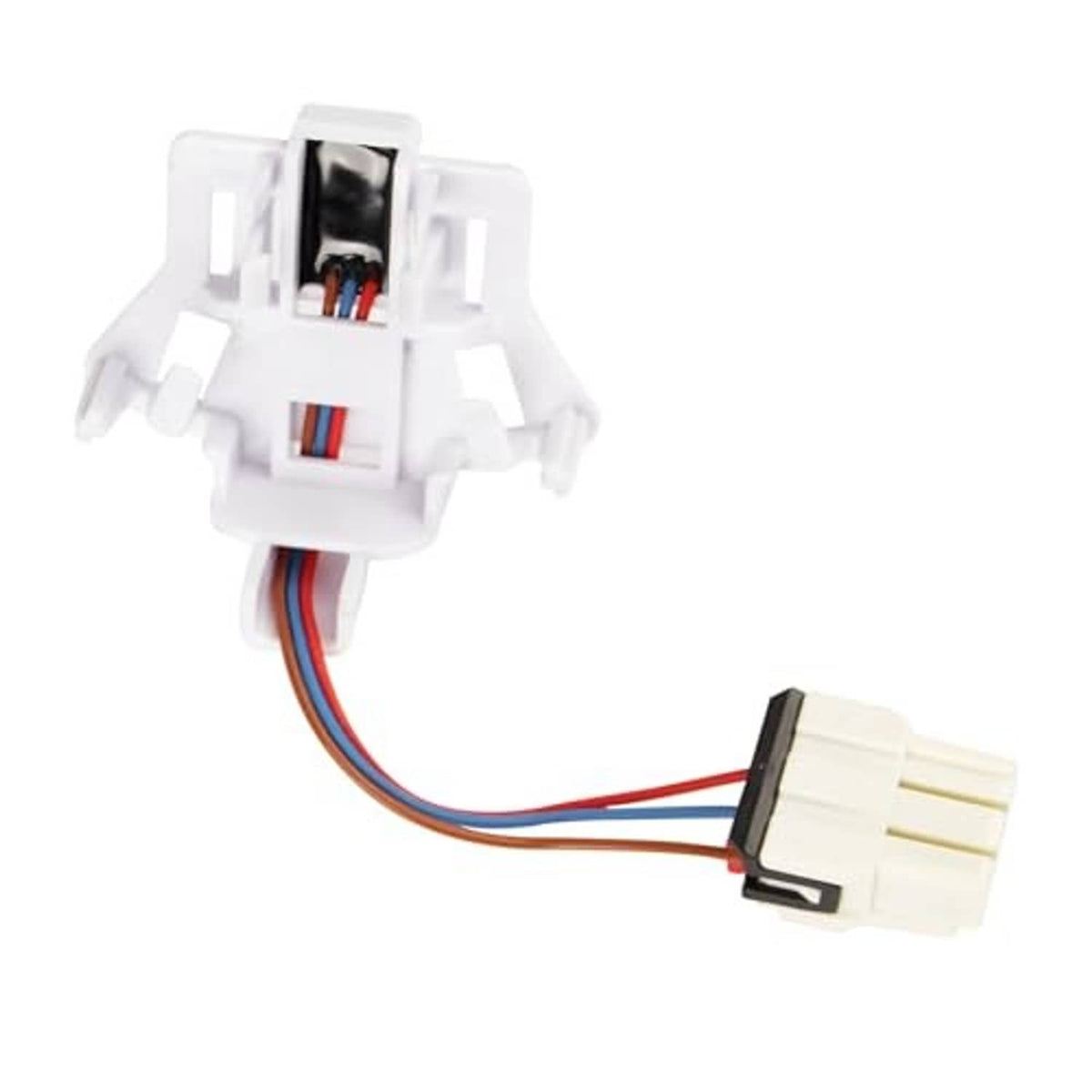 Washer speed sensor rotor position connector with white housing and multi-color wires