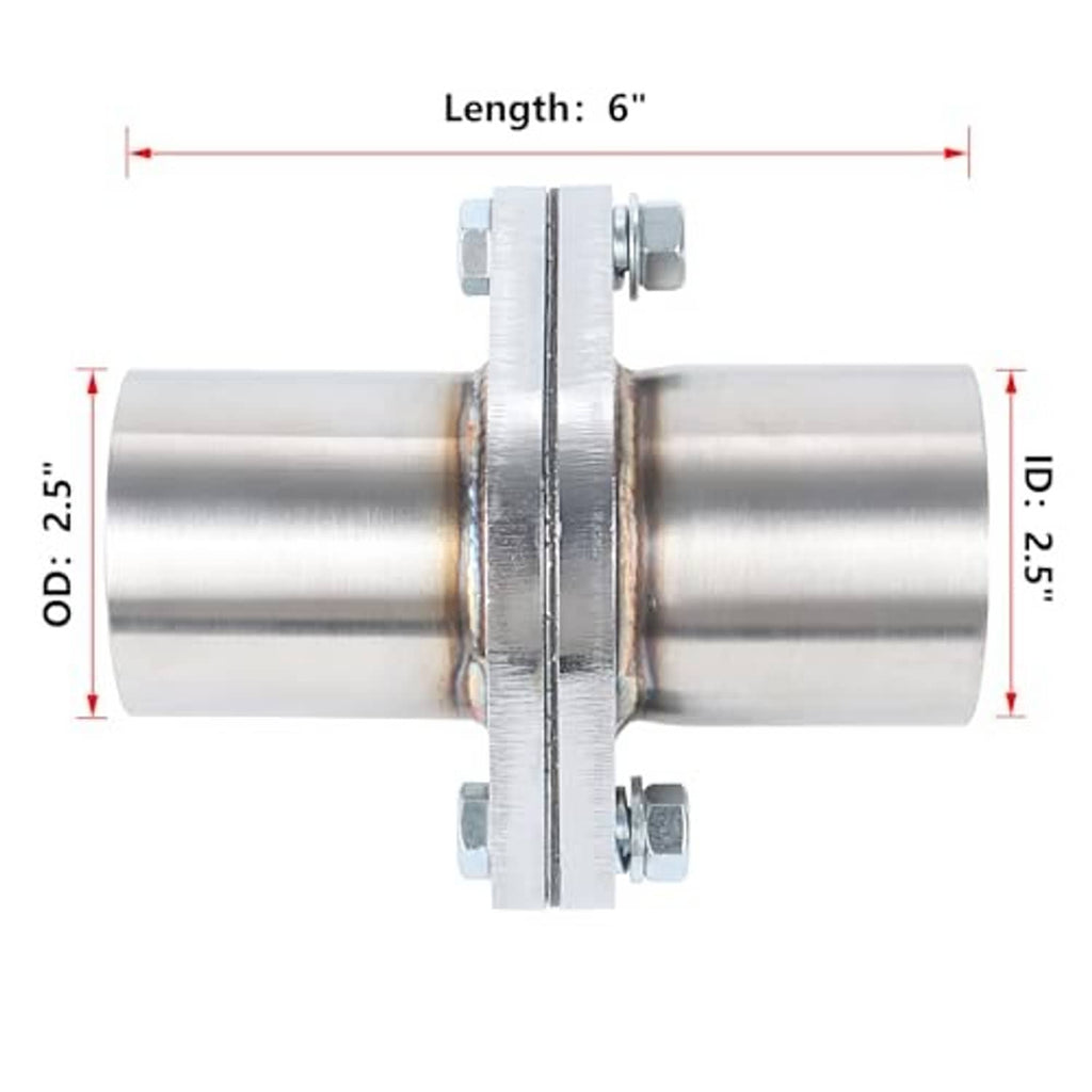 Exhaust flange repair piping kit, 6 in long; 2.5 in OD and 2.5 in ID.