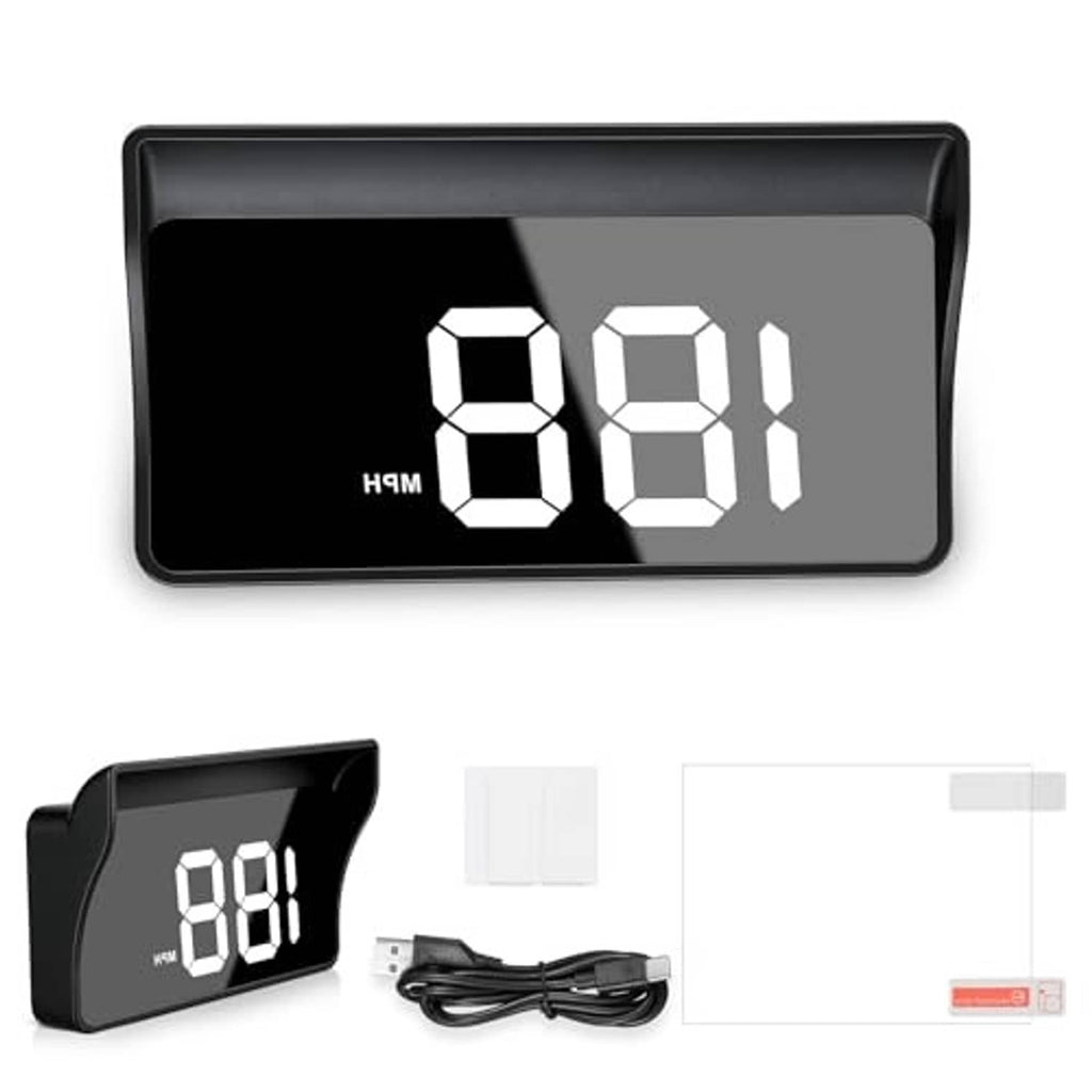 Digital HUD speed display with white 89 mph digits on a black rectangular screen