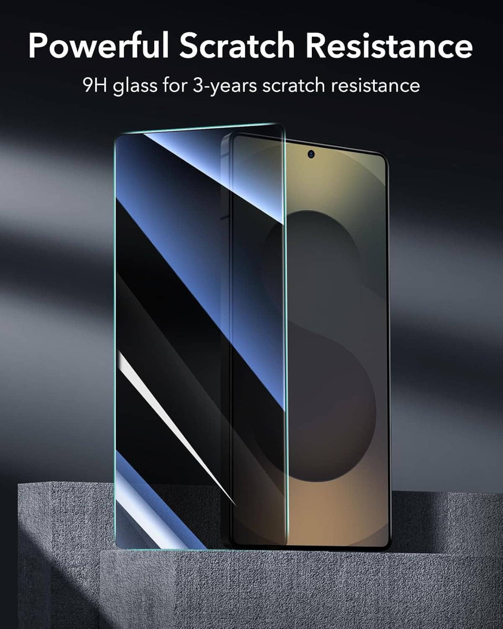 9H tempered glass privacy screen protector panel with scratch resistance
