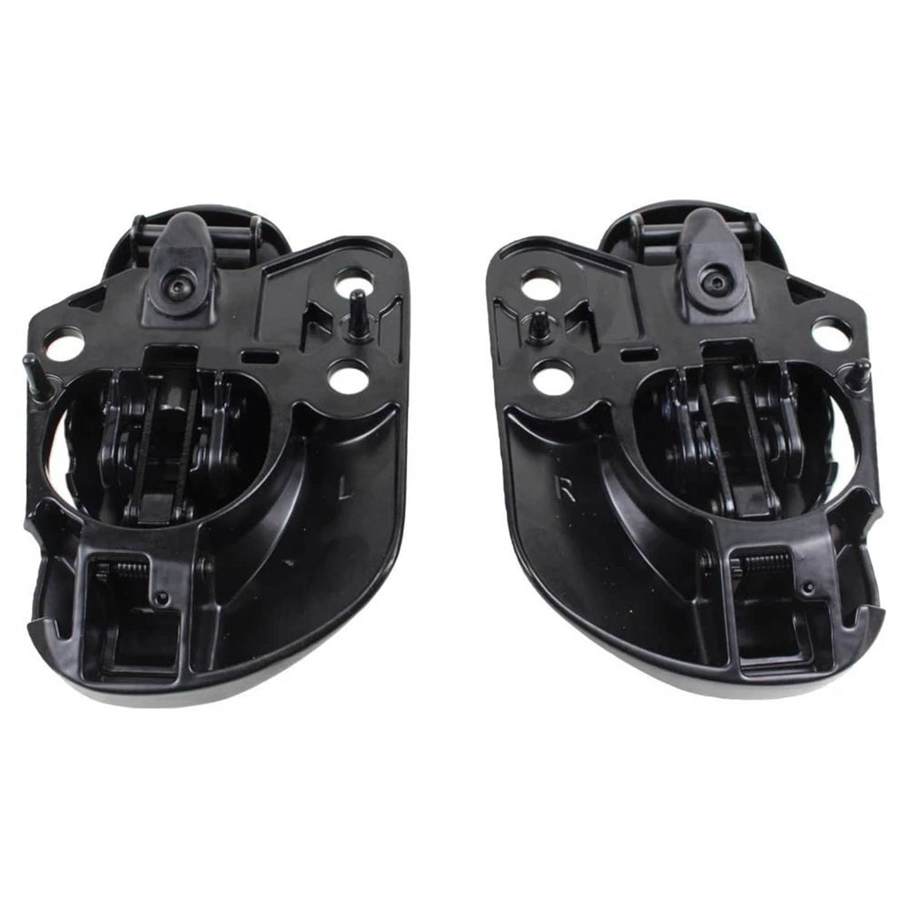 Black soft-top roof latch locks with internal components and mounting holes, left and right