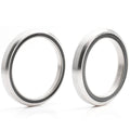 Bike headset bearing rings, two-piece metal with black outer seal