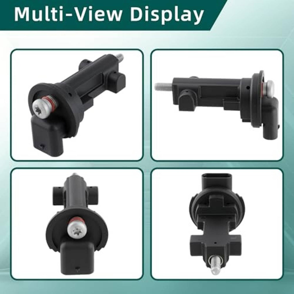 Black camshaft position sensor set shown from angled and side views