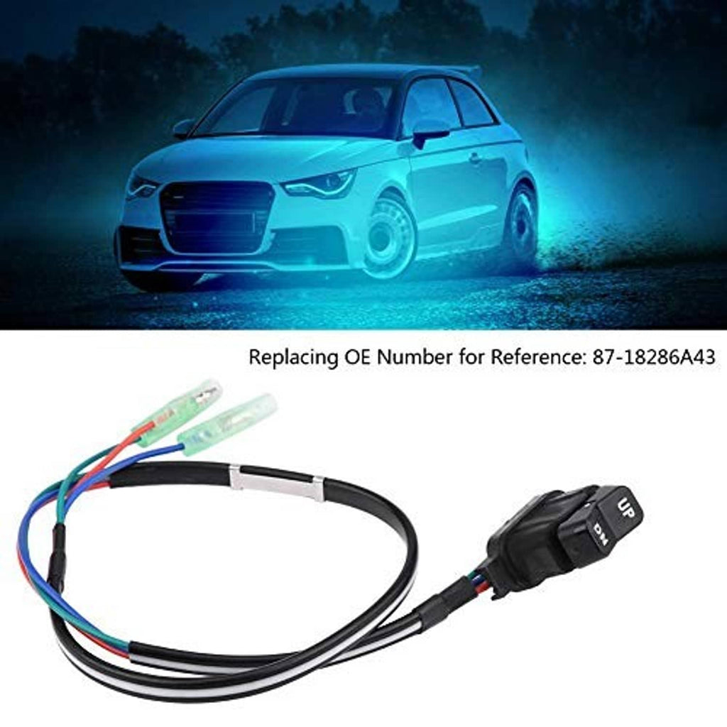 Power trim switch assembly with black wiring harness and UP/DOWN switch module