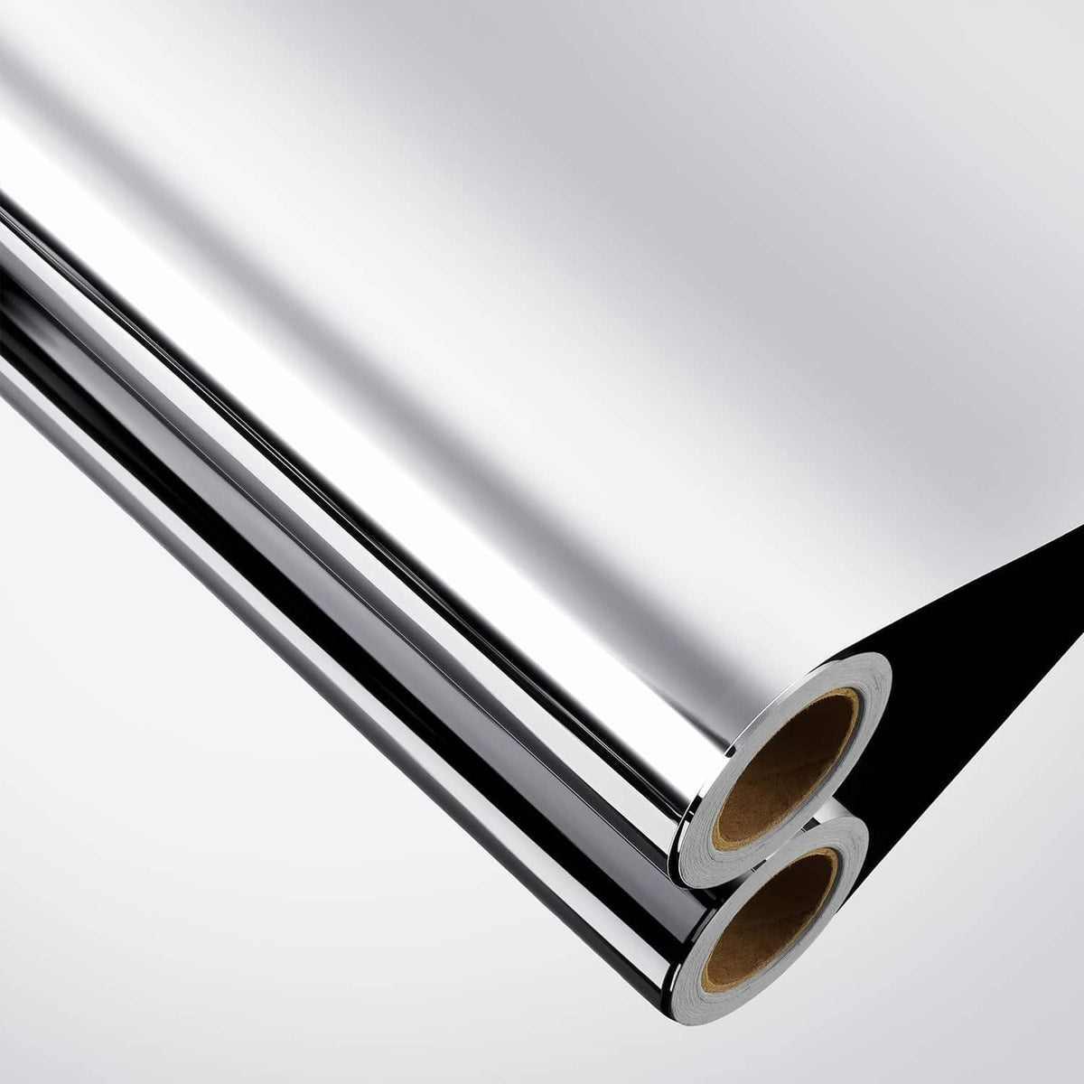 Silver reflective mirror sticker film rolls, smooth flexible mirror surface