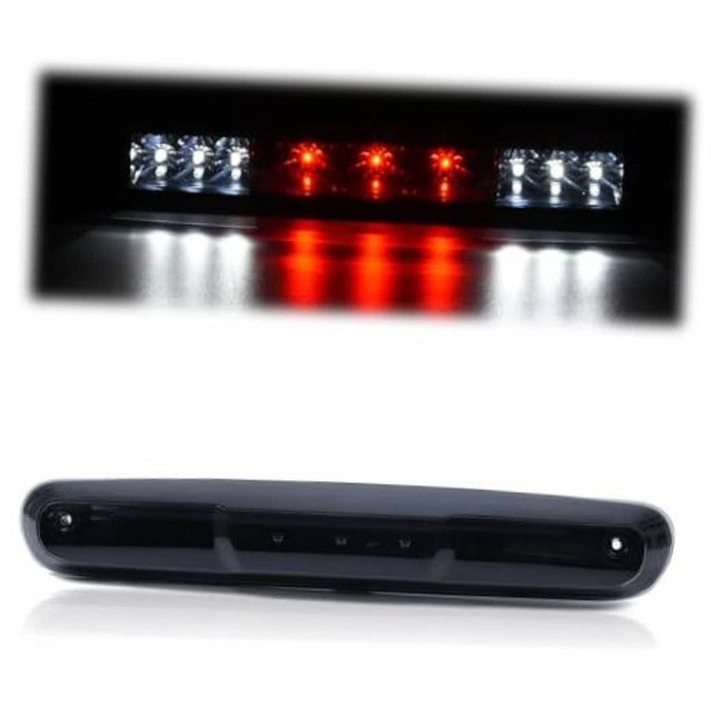 Smoked LED third brake light bar with red center glow and clear outer LEDs