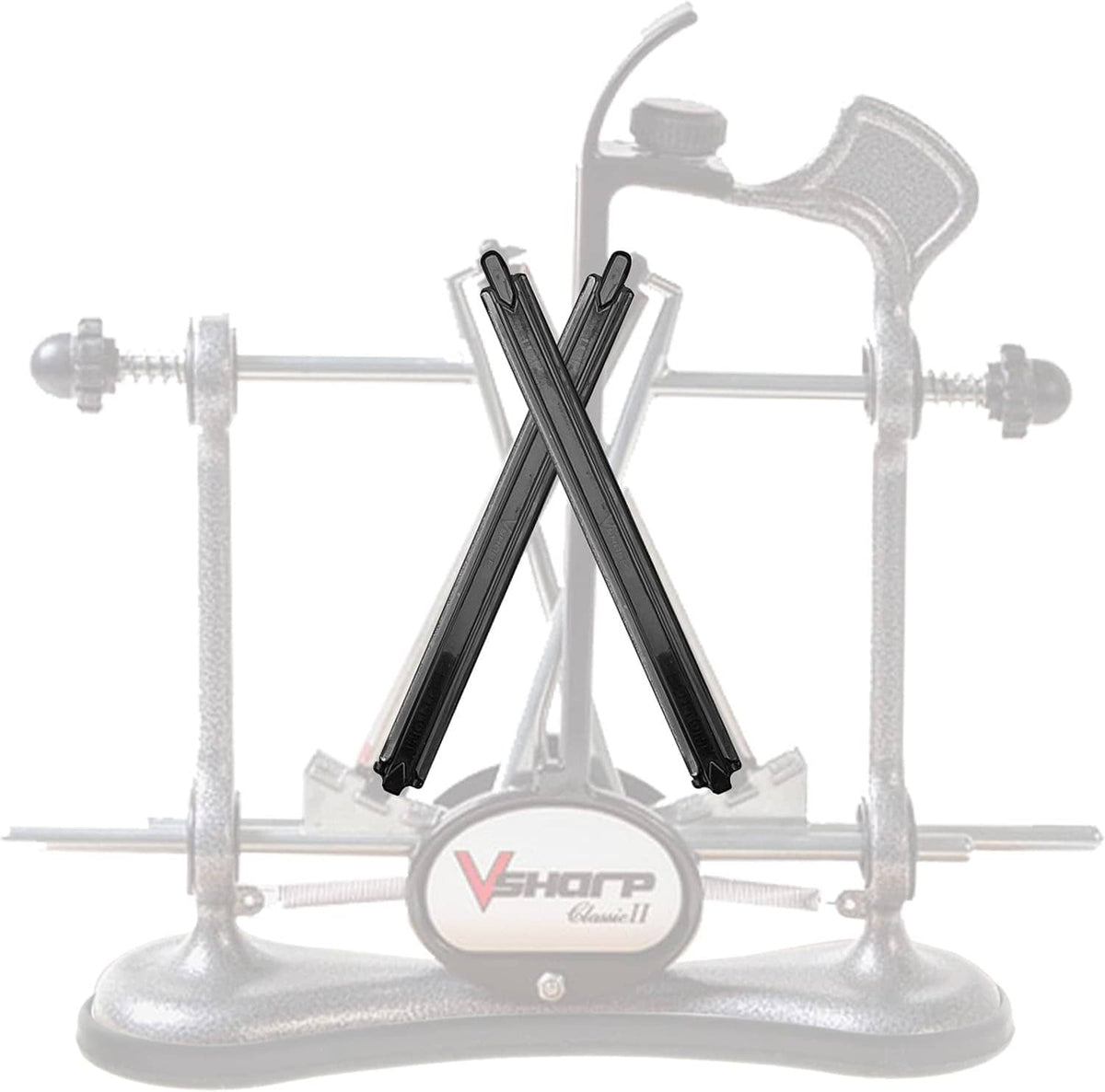VSharp Classic II sharpening jig with two black replacement hone rods