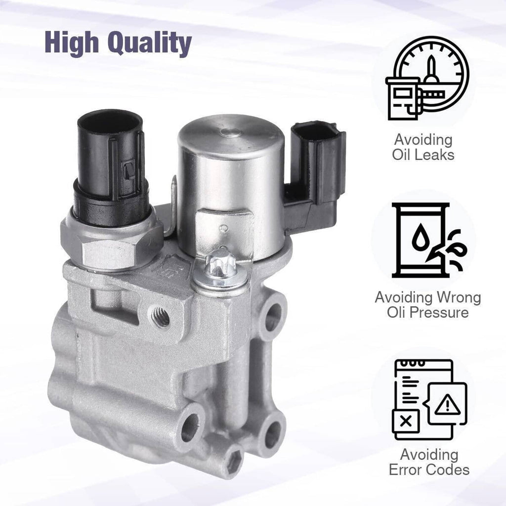 Solenoid spool valve with two black connector caps and silver metal body.