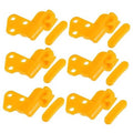 Orange plastic tire changer demount head insert clips set of 6, with mounting holes