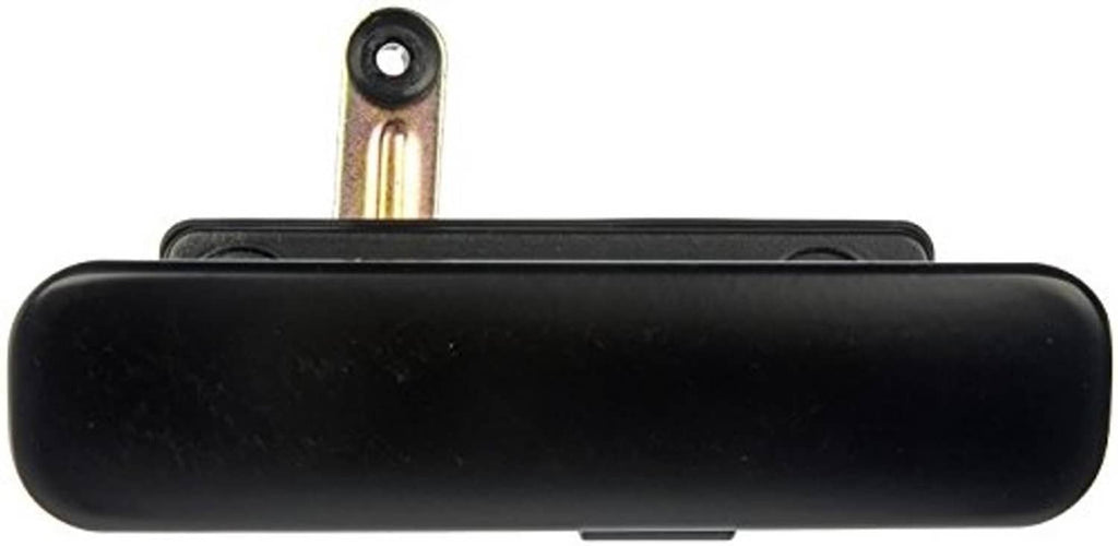 Black exterior front driver side door handle with metal mounting post