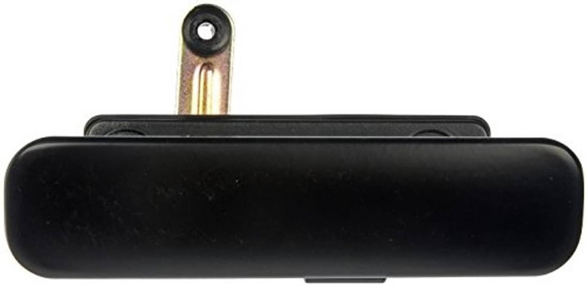 Black exterior front driver side door handle with metal mounting post