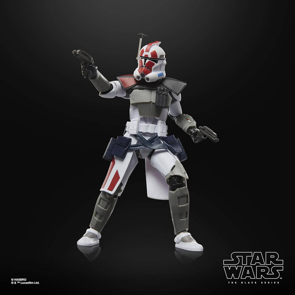 Star Wars Black Series ARC Trooper action figure with blaster and chest armor