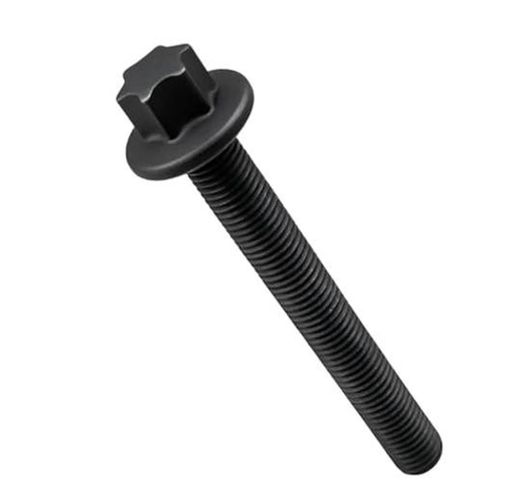 Black hex head cap screw bolt with threaded shaft, replacement engine camshaft sprocket bolt