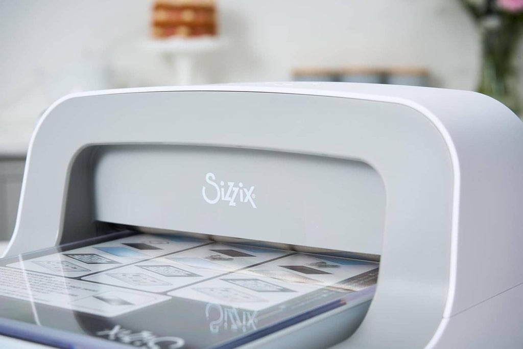 Front close-up of Sizzix Big Shot die-cutting machine with Sizzix logo