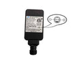 ETL-listed 12V power adapter with black barrel plug and screw-thread cable end