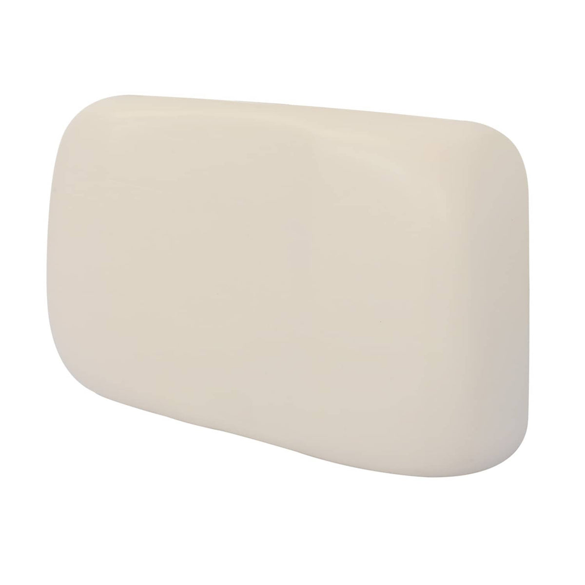 Off-white golf cart seat back cushion with curved edges and smooth surface