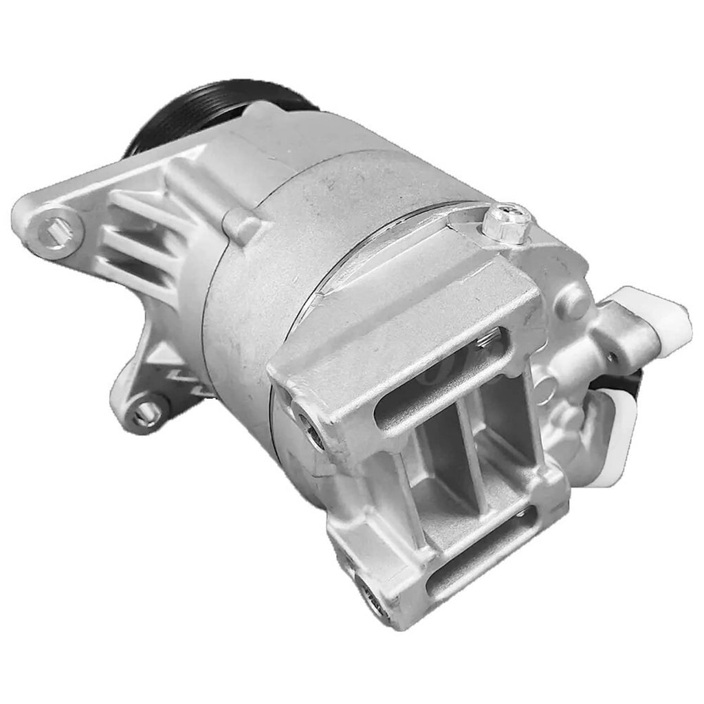 A/C compressor unit with mounting bracket and electrical connection