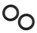 Black 12-inch speaker rubber surround rings, 2-pack, round edge seals.