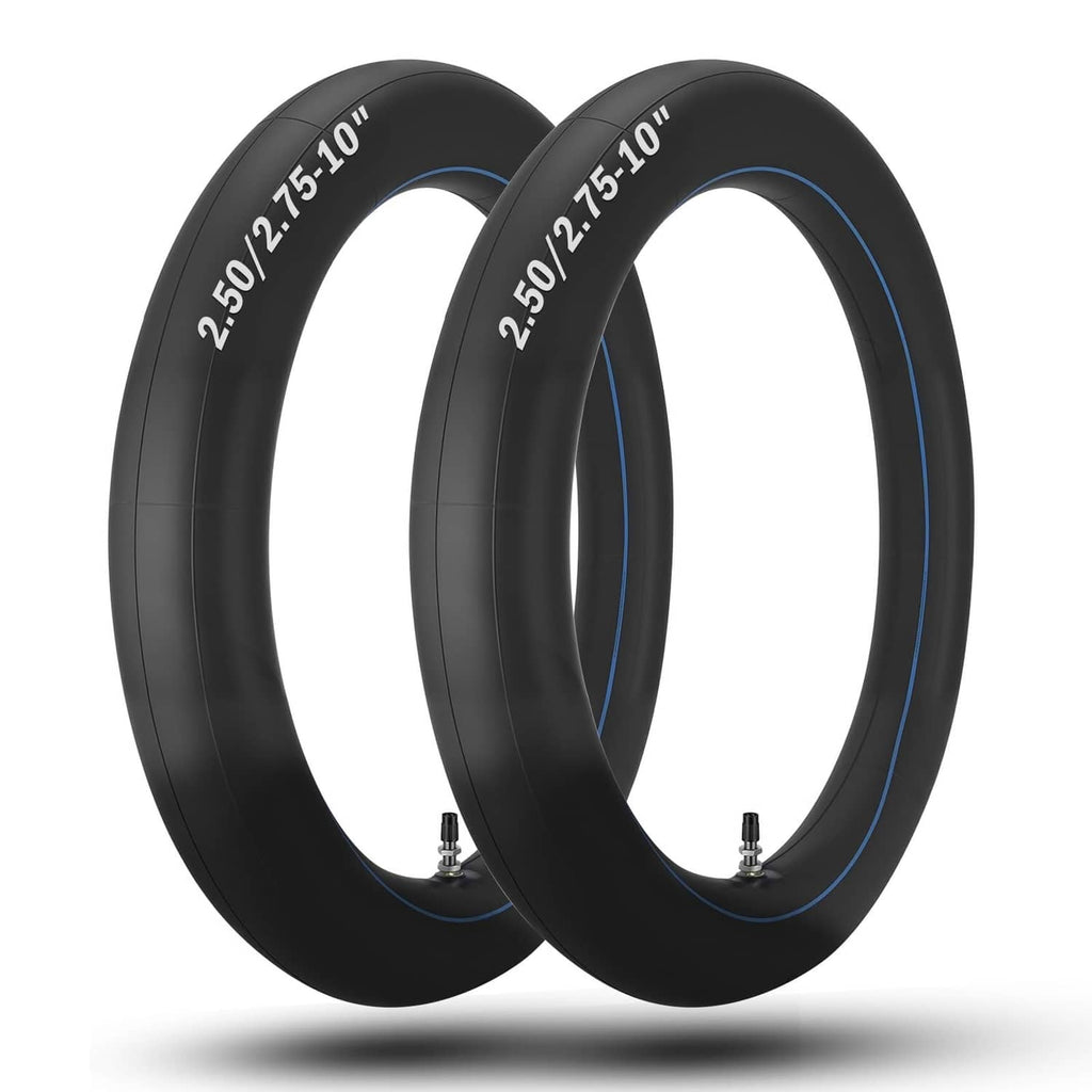 Black inner tubes 2-pack, two tire tubes with metal valve stems