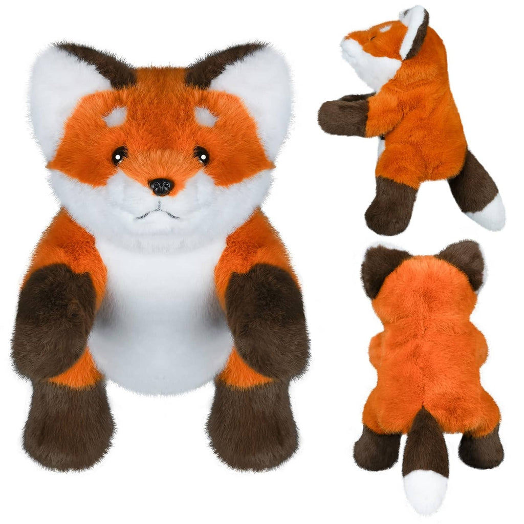 Orange and white fox driver headcover shown in front and side angles