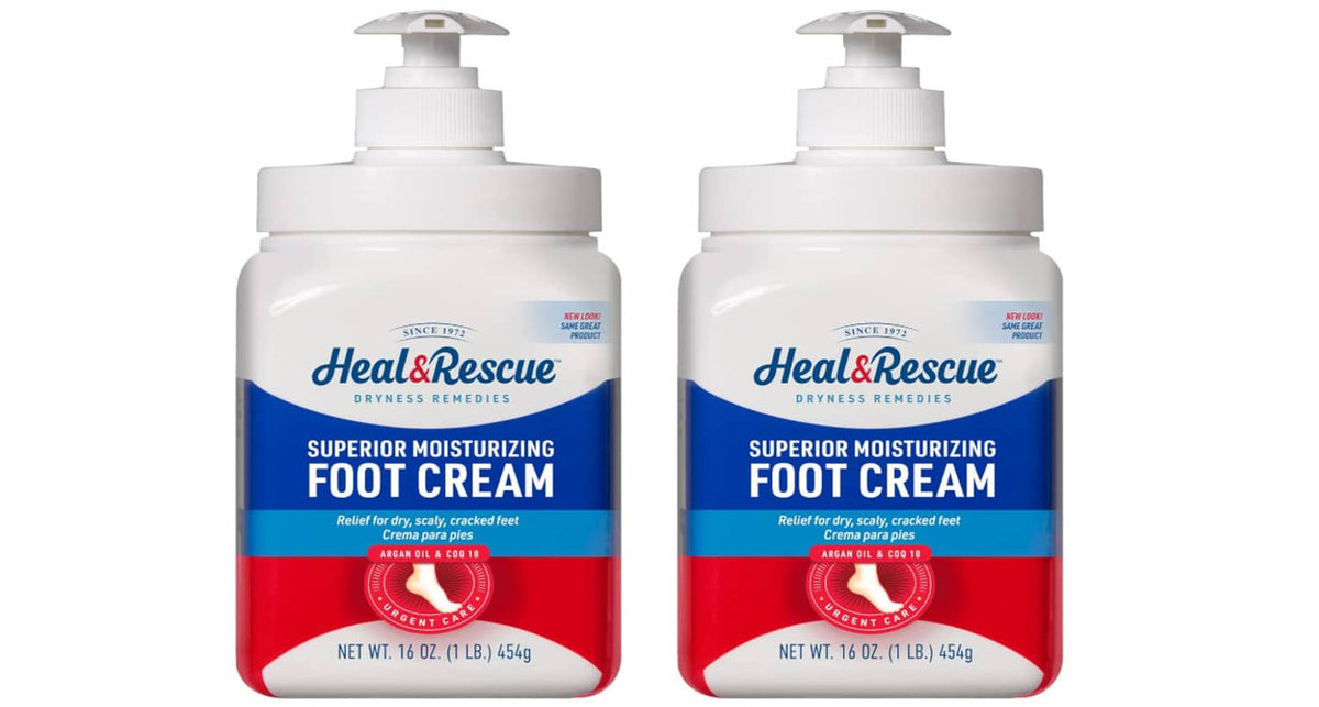Heal&Rescue superior foot cream bottles, white pump bottles for moisturizing feet