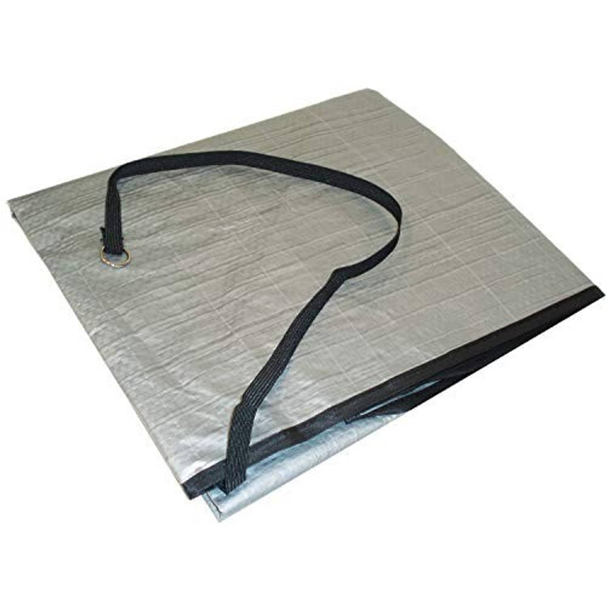 Gray folding window air conditioner cover with black carry handle