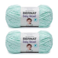 Bernat Baby Velvet yarn 2-pack, mint blue skeins