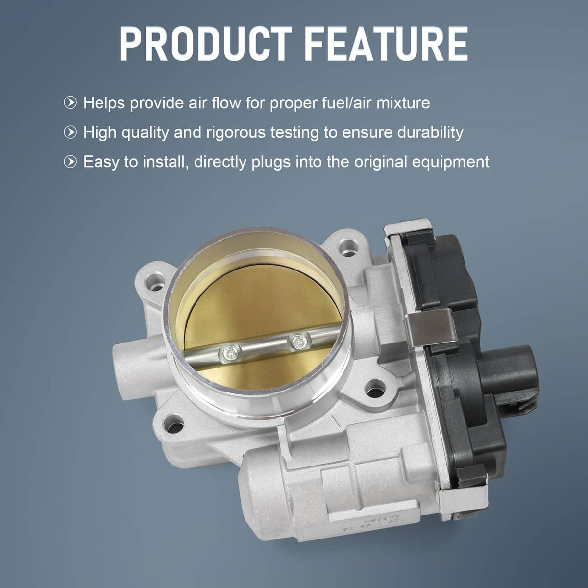 Throttle body assembly with air intake opening and integrated sensor connector