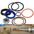 Hydraulic lift cylinder seal kit with colored O-rings and hex nut