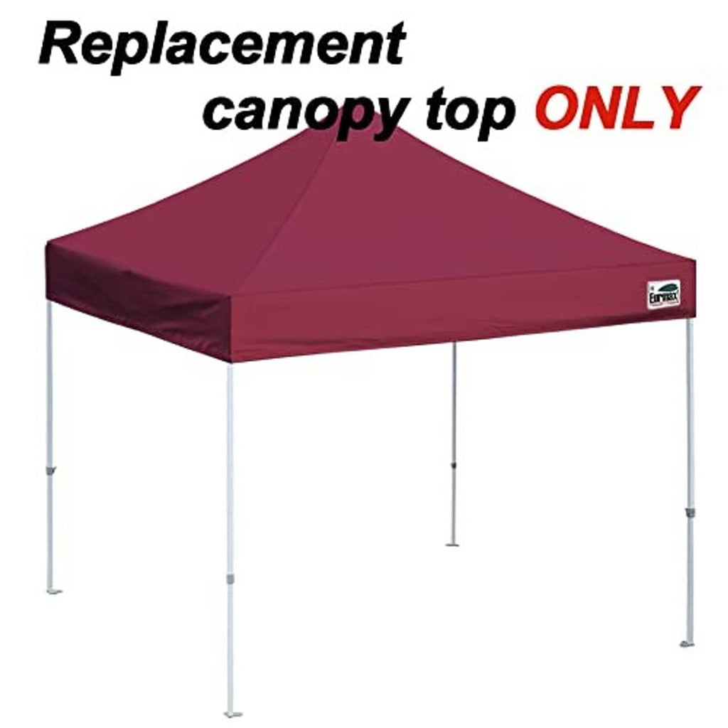 Burgundy replacement canopy top with slanted roof and four support legs