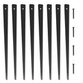 Matte black aluminum deck balusters, 51-pack, with mounting screws and holes