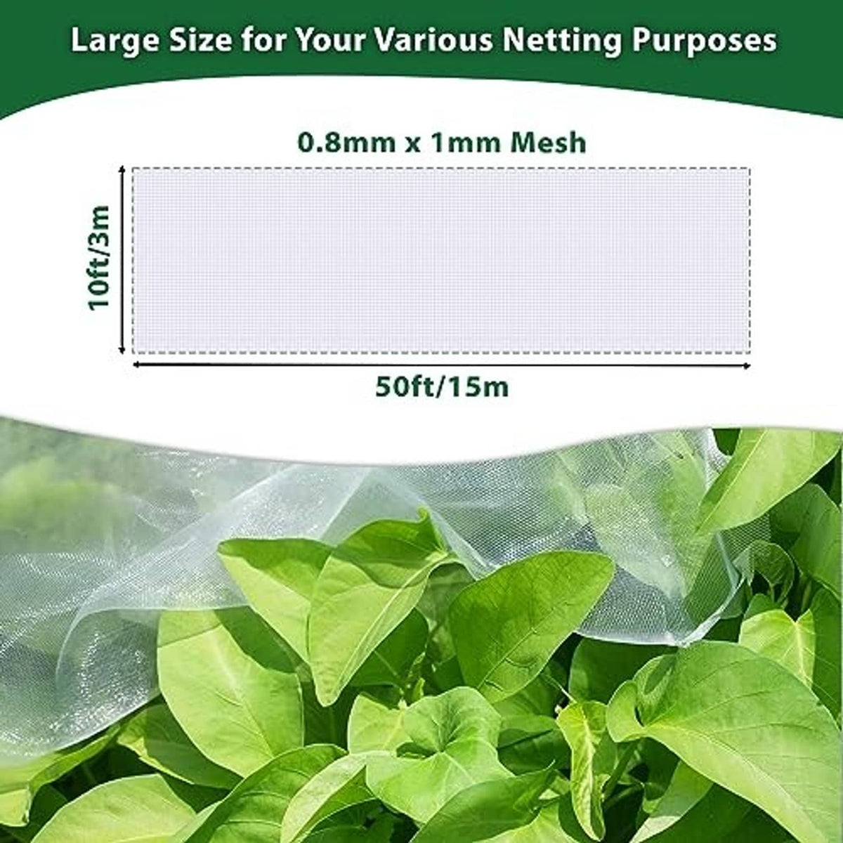Ultra-fine mesh netting sheet with tight grid pattern and see-through texture