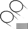 Universal throttle cable set, 60-inch black wire with 1/4-inch barrel ends (2-pack).