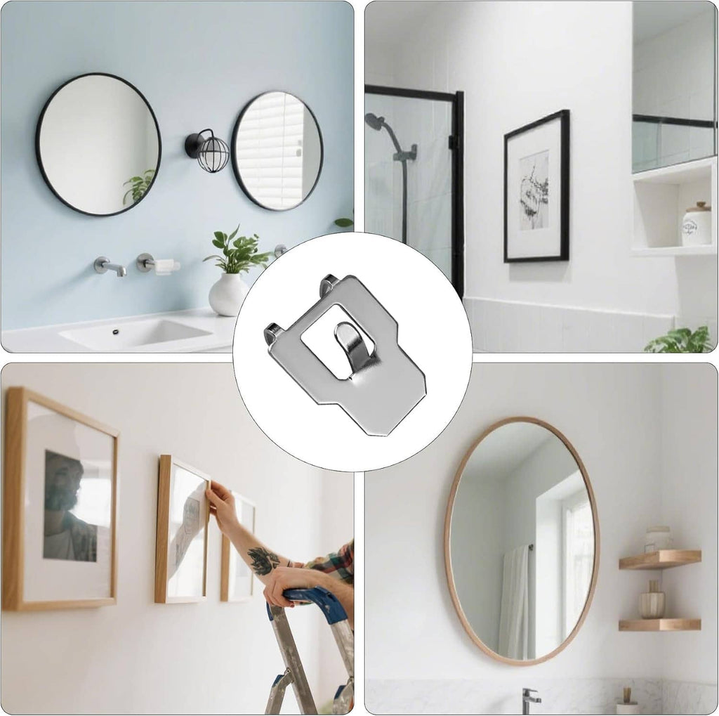 Single silver metal claw drywall picture hanger shown in close-up