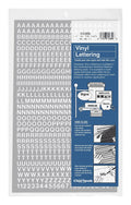 RivetOak Chartpak Self-Adhesive Vinyl Capital Letters and 1/4 Inch High, White