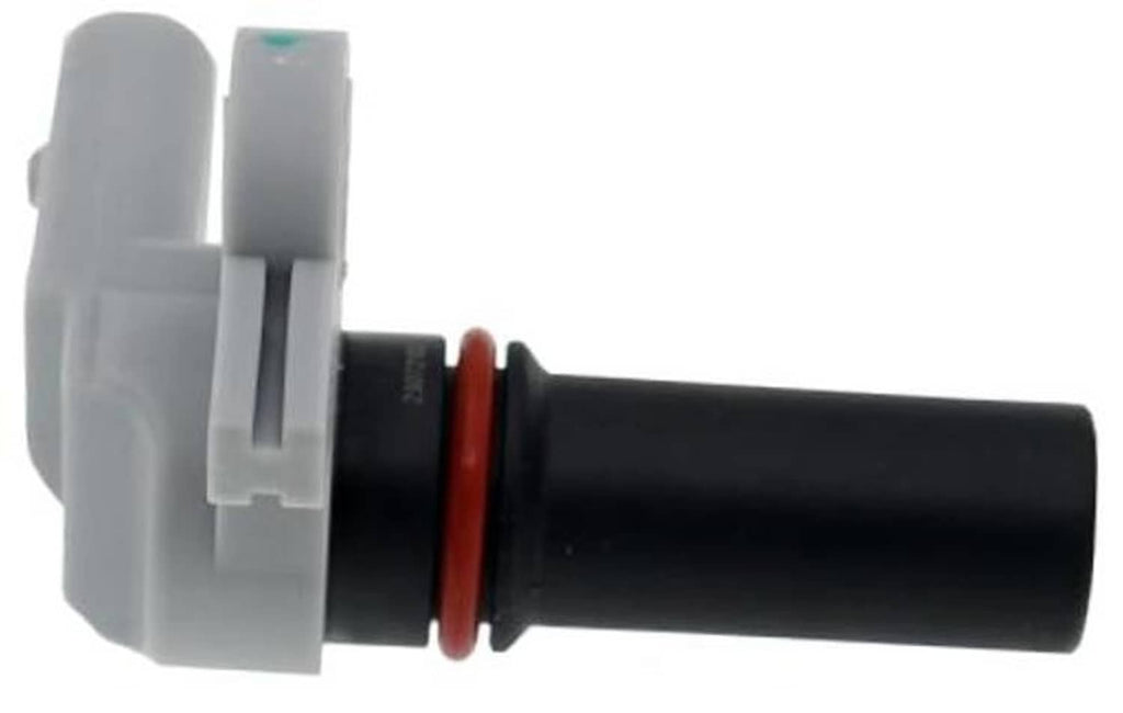 Engine camshaft position sensor with gray connector, black body, red seal ring