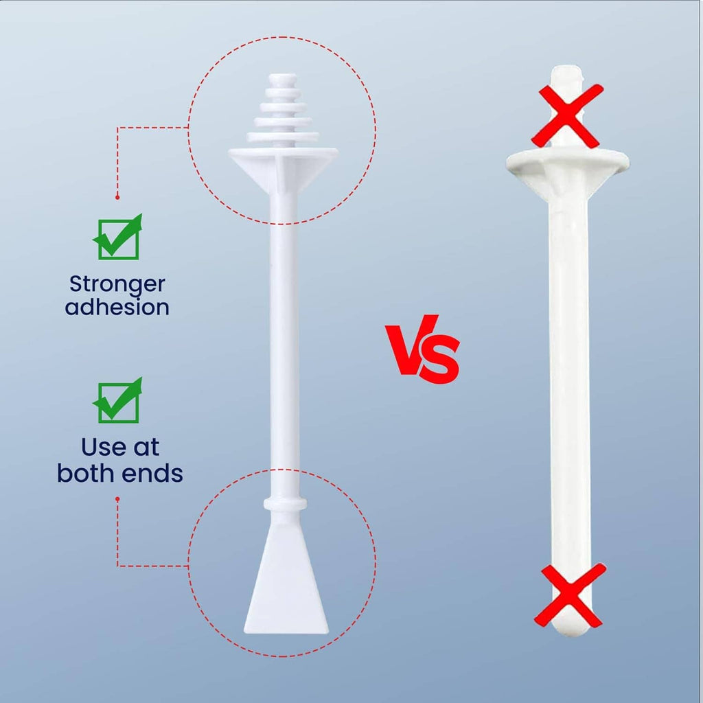 Nose wax stick with spiral head design and flat applicator end for nostril waxing