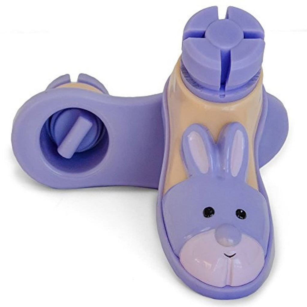 Purple bunny walker ski glide for 1-inch tubes with paw-front design