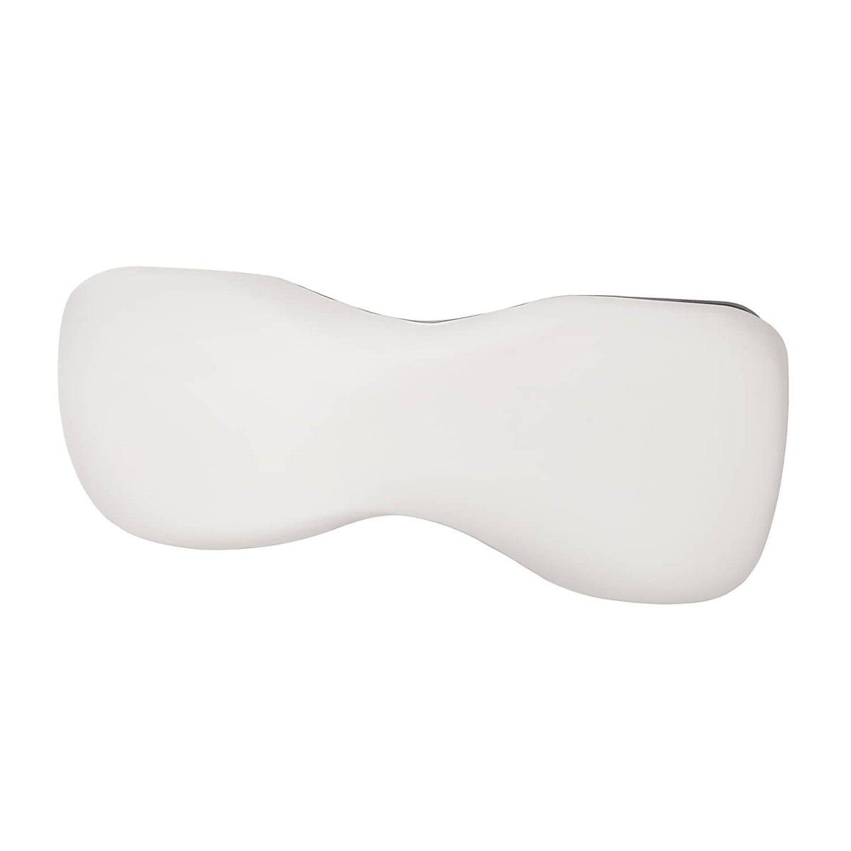 White front seat backrest cushion pad with rounded center dip