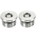 Stainless steel pipe plug with internal hex socket, 7/8-14UNF threads