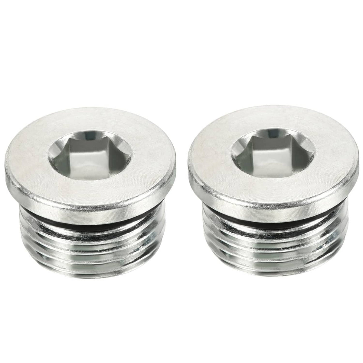 Stainless steel pipe plug with internal hex socket, 7/8-14UNF threads