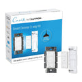 Lutron Caseta 3-way smart dimmer kit with wireless LED dimmer and remote, white packaging