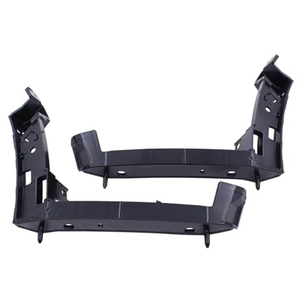 Front bumper bracket reinforcement, dark metal curved bar with side brackets and screw holes
