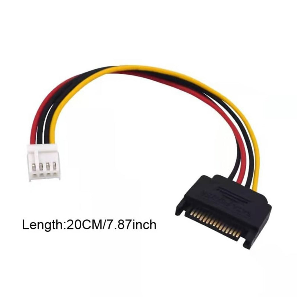 SATA to FDD power adapter cable, 20cm (7.87in) with black connectors